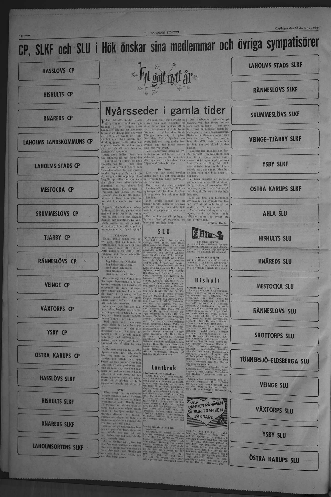 Laholms Tidning Onsdag 30 december 1959, sida 4