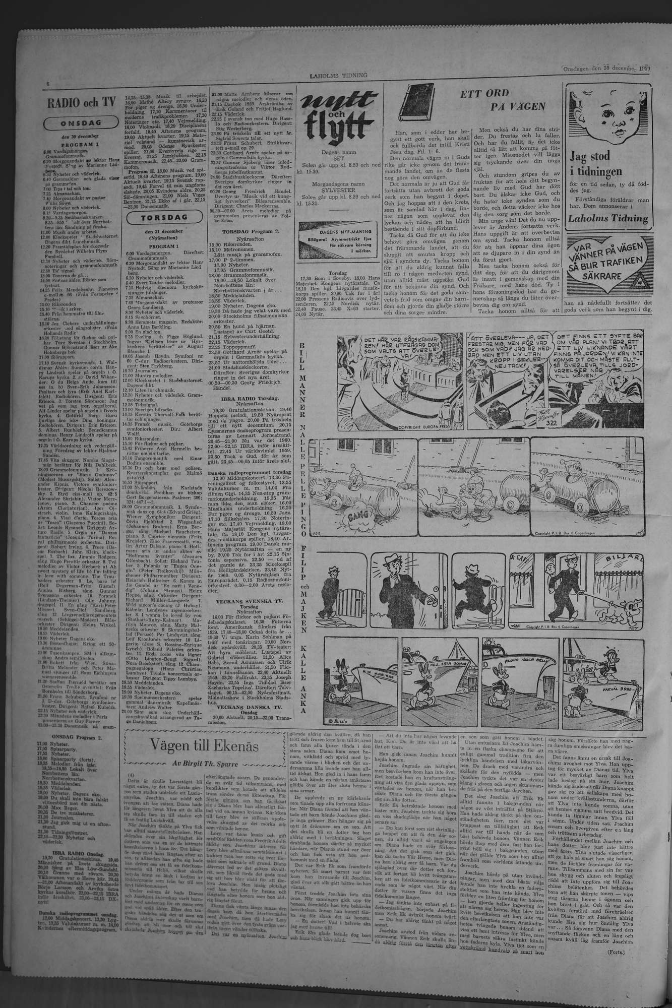 Laholms Tidning Onsdag 30 december 1959, sida 6