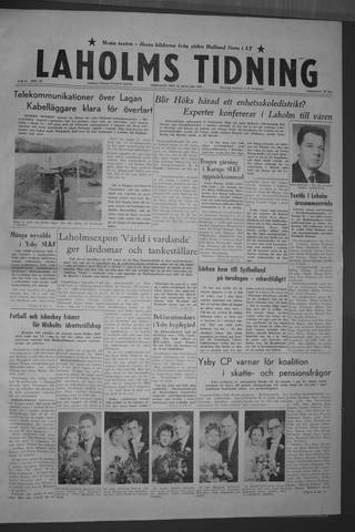 Förstasidan, Fredag 30 januari 1959