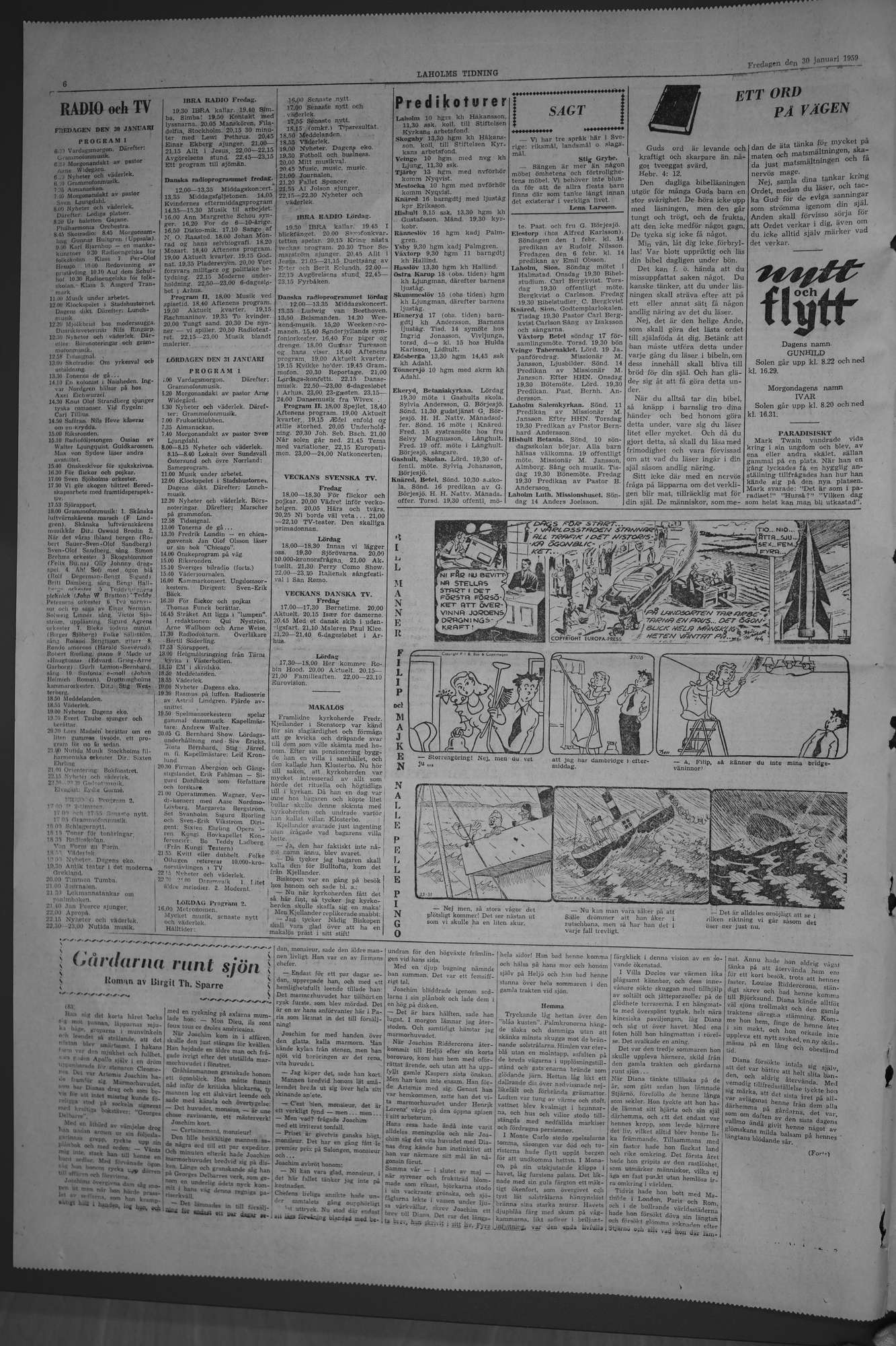Laholms Tidning Fredag 30 januari 1959, sida 6