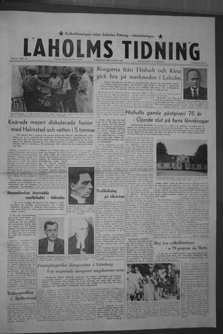 Förstasidan, Torsdag 30 juli 1959