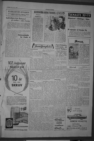 Förstasidan, Tisdag 30 juni 1959