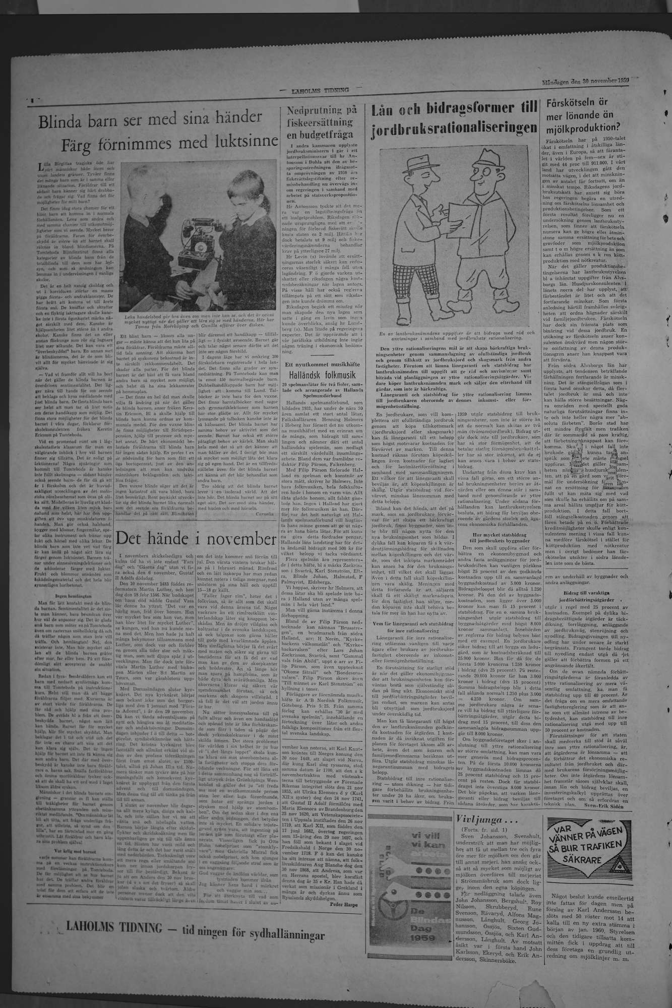 Laholms Tidning Måndag 30 november 1959, sida 4