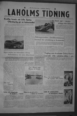 Förstasidan, Fredag 30 oktober 1959