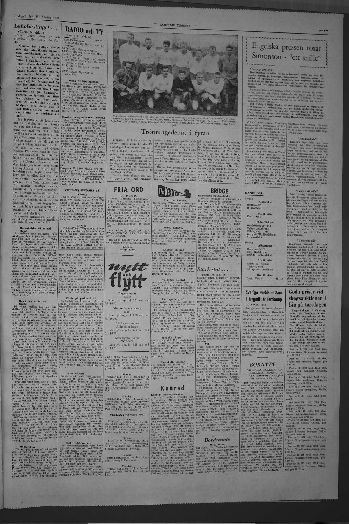 Laholms Tidning Fredag 30 oktober 1959, sida 5