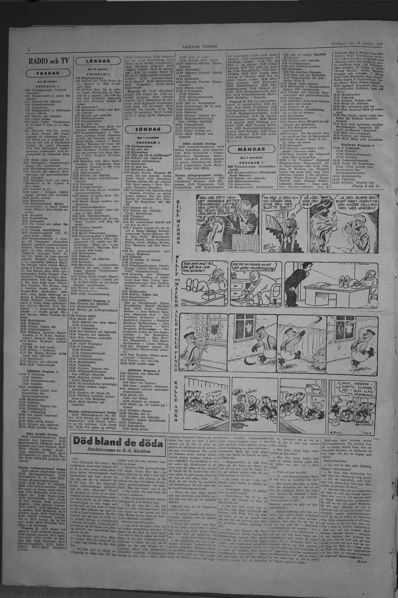 Laholms Tidning Fredag 30 oktober 1959, sida 6
