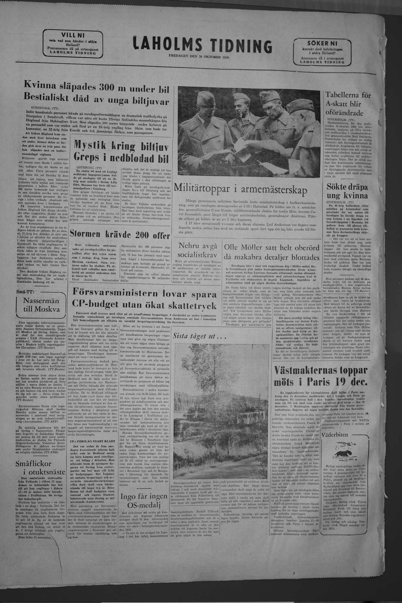 Laholms Tidning Fredag 30 oktober 1959, sida 8