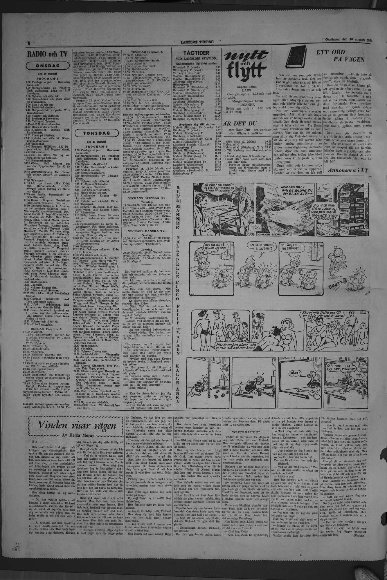 Laholms Tidning Onsdag 10 augusti 1960, sida 6