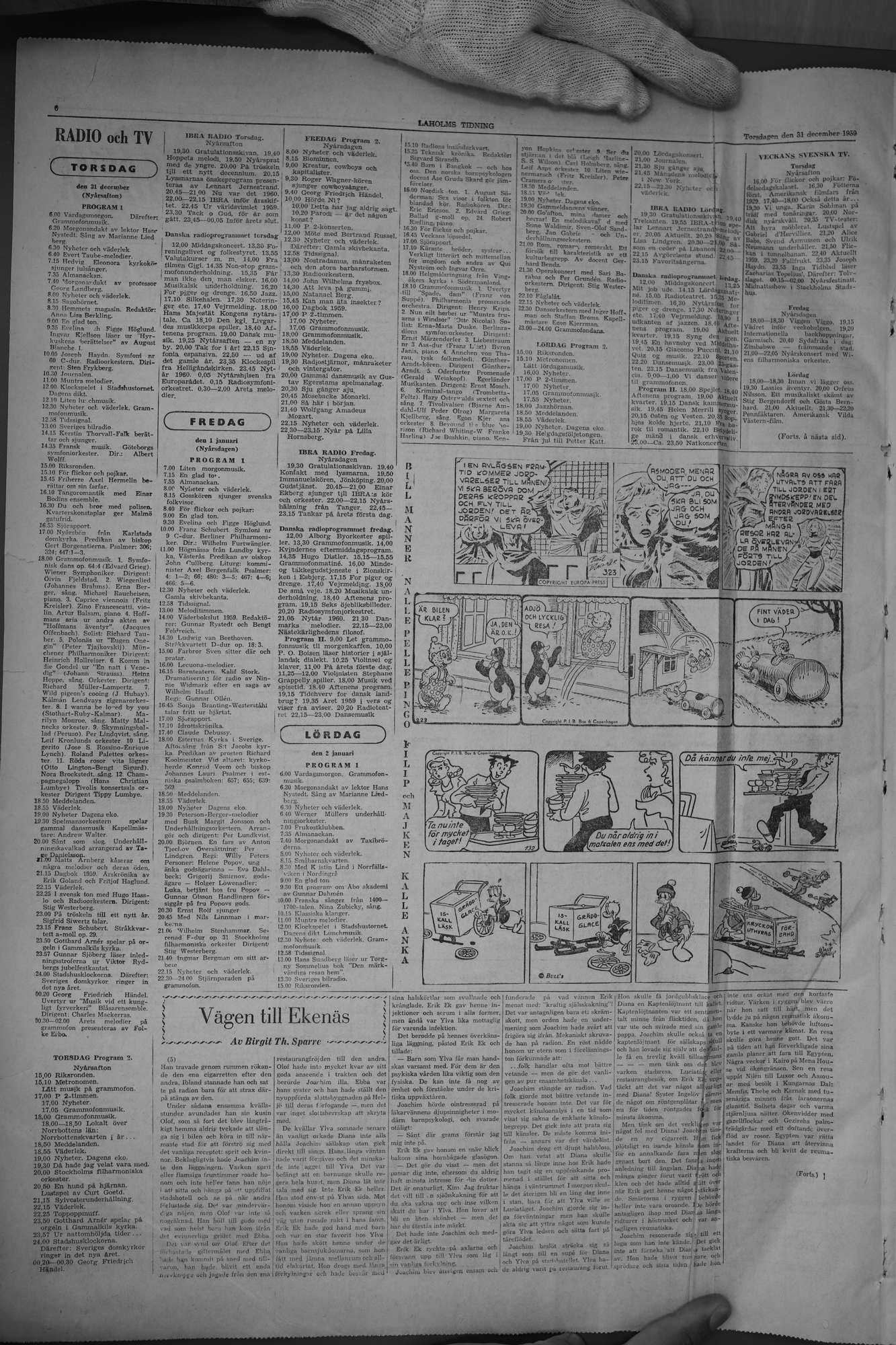 Laholms Tidning Torsdag 31 december 1959, sida 6