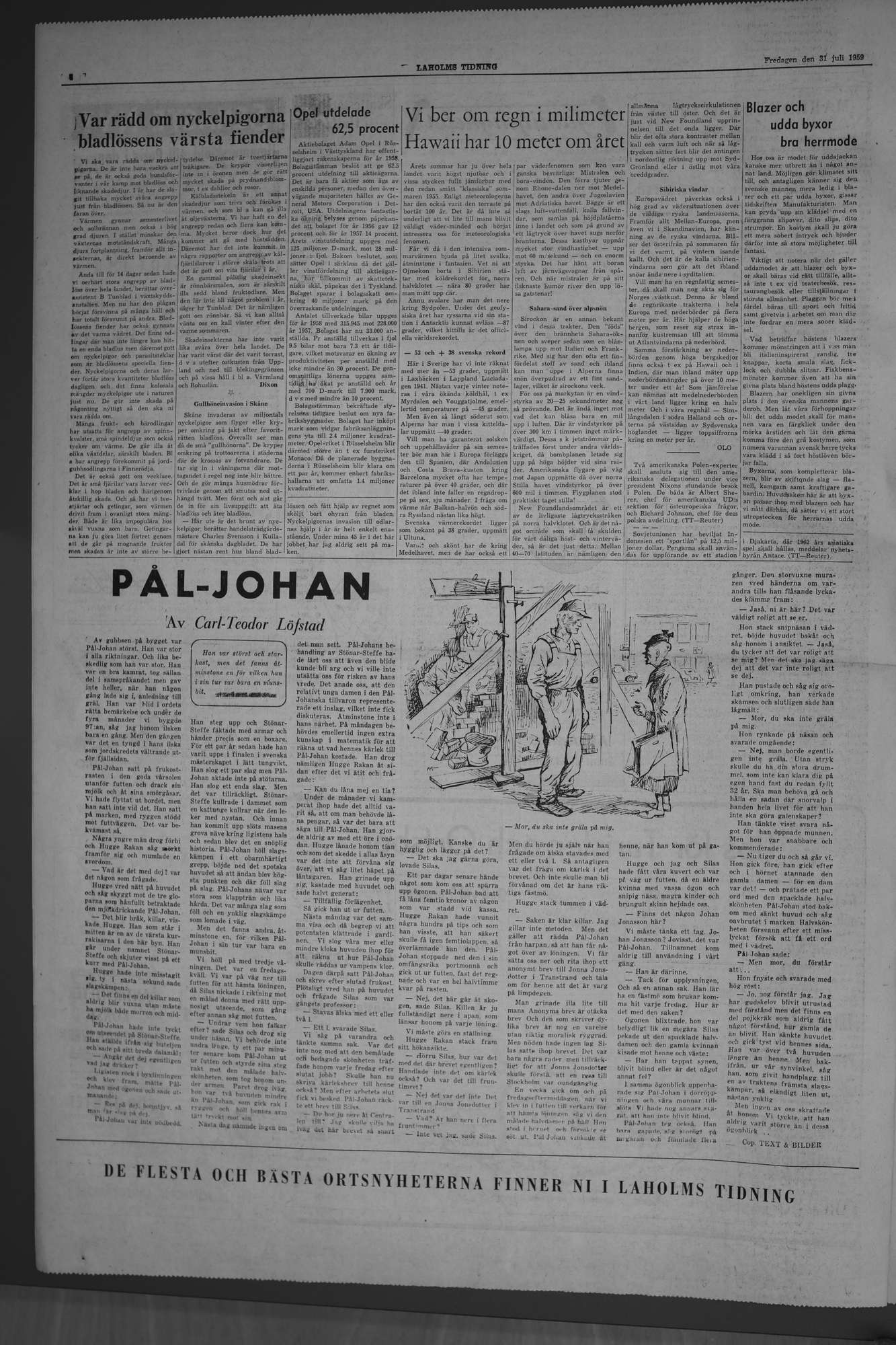 Laholms Tidning Fredag 31 juli 1959, sida 4