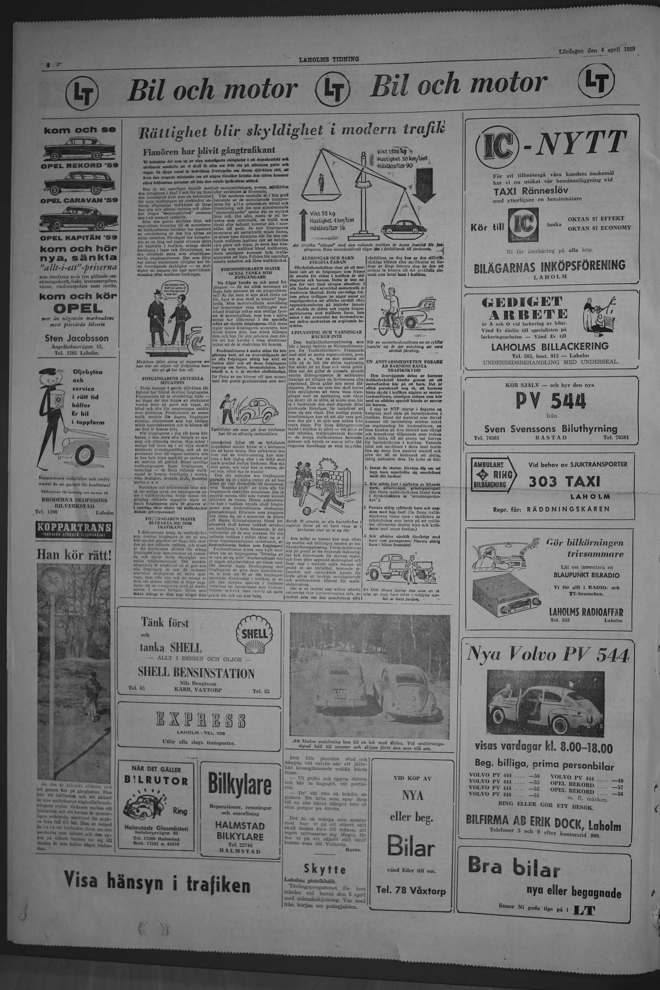 Laholms Tidning Lördag 4 april 1959, sida 4