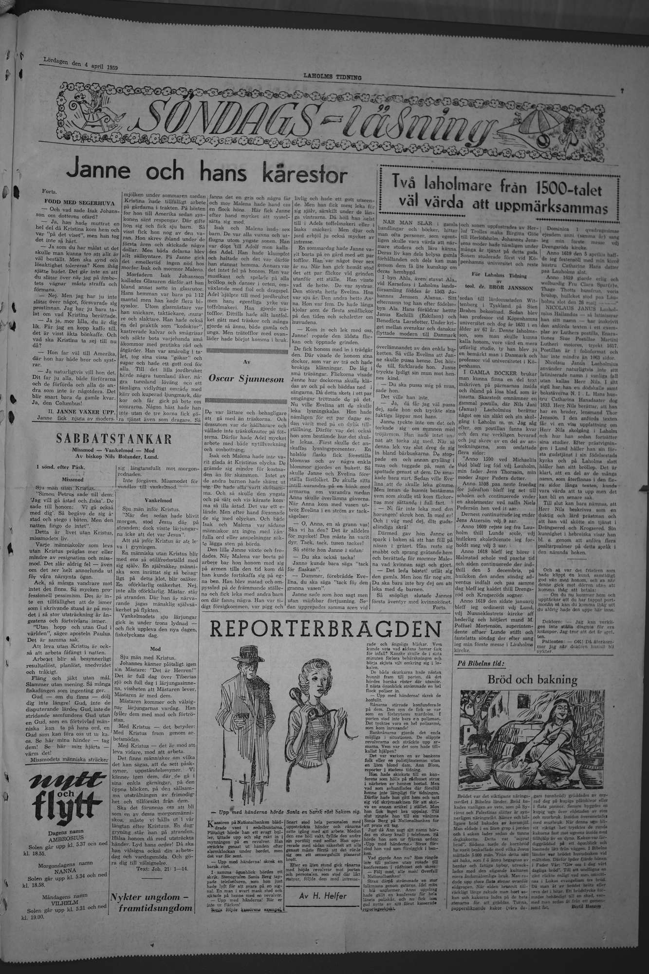 Laholms Tidning Lördag 4 april 1959, sida 7