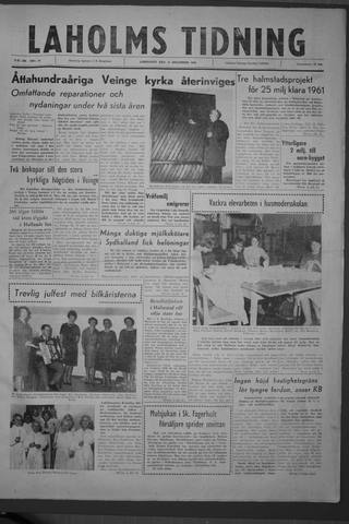 Förstasidan, Lördag 10 december 1960