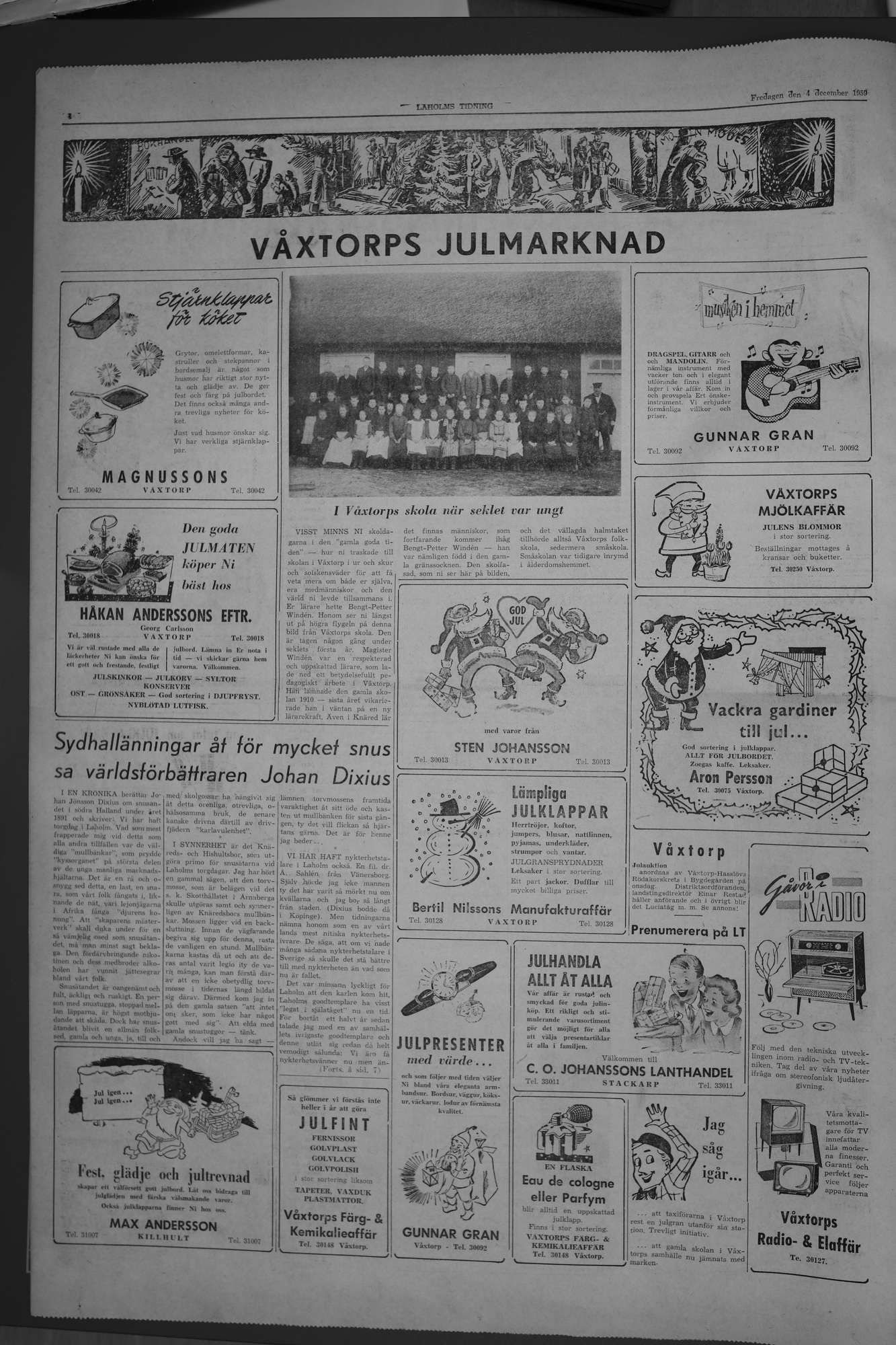 Laholms Tidning Fredag 4 december 1959, sida 4