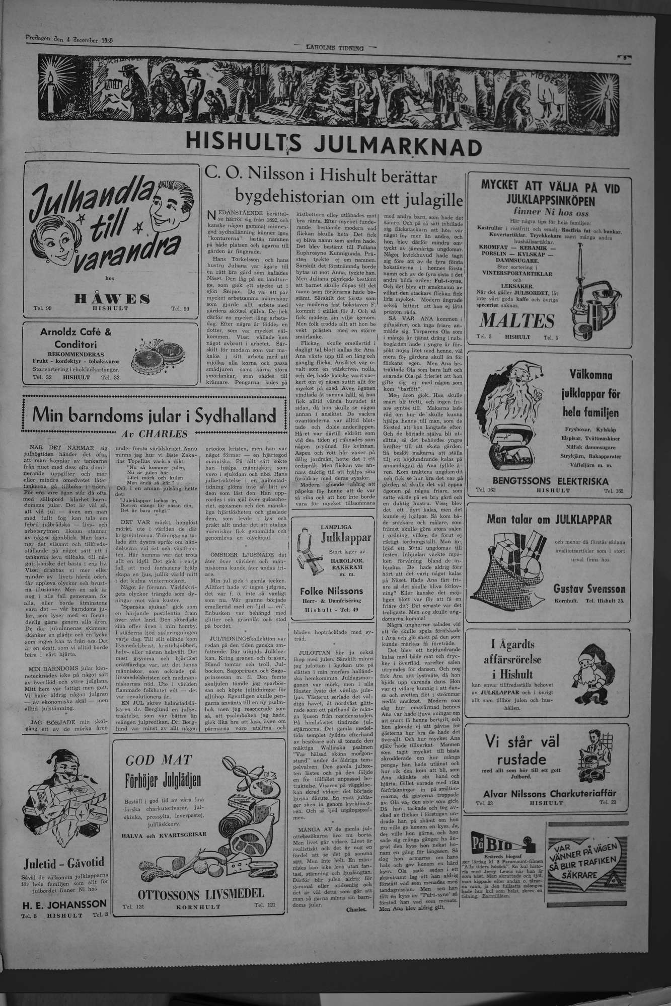 Laholms Tidning Fredag 4 december 1959, sida 5