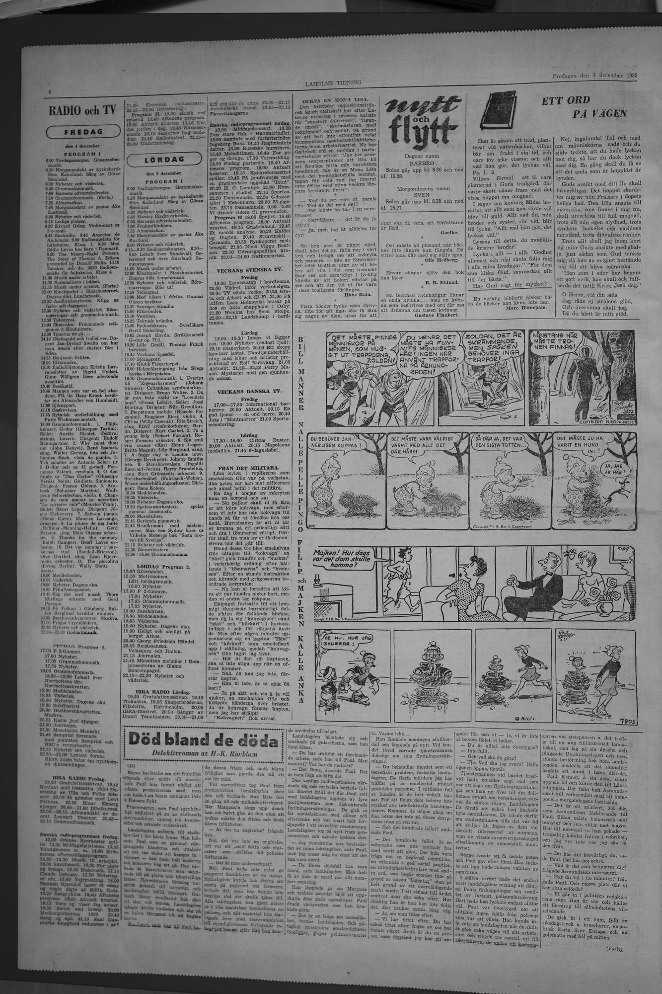 Laholms Tidning Fredag 4 december 1959, sida 6