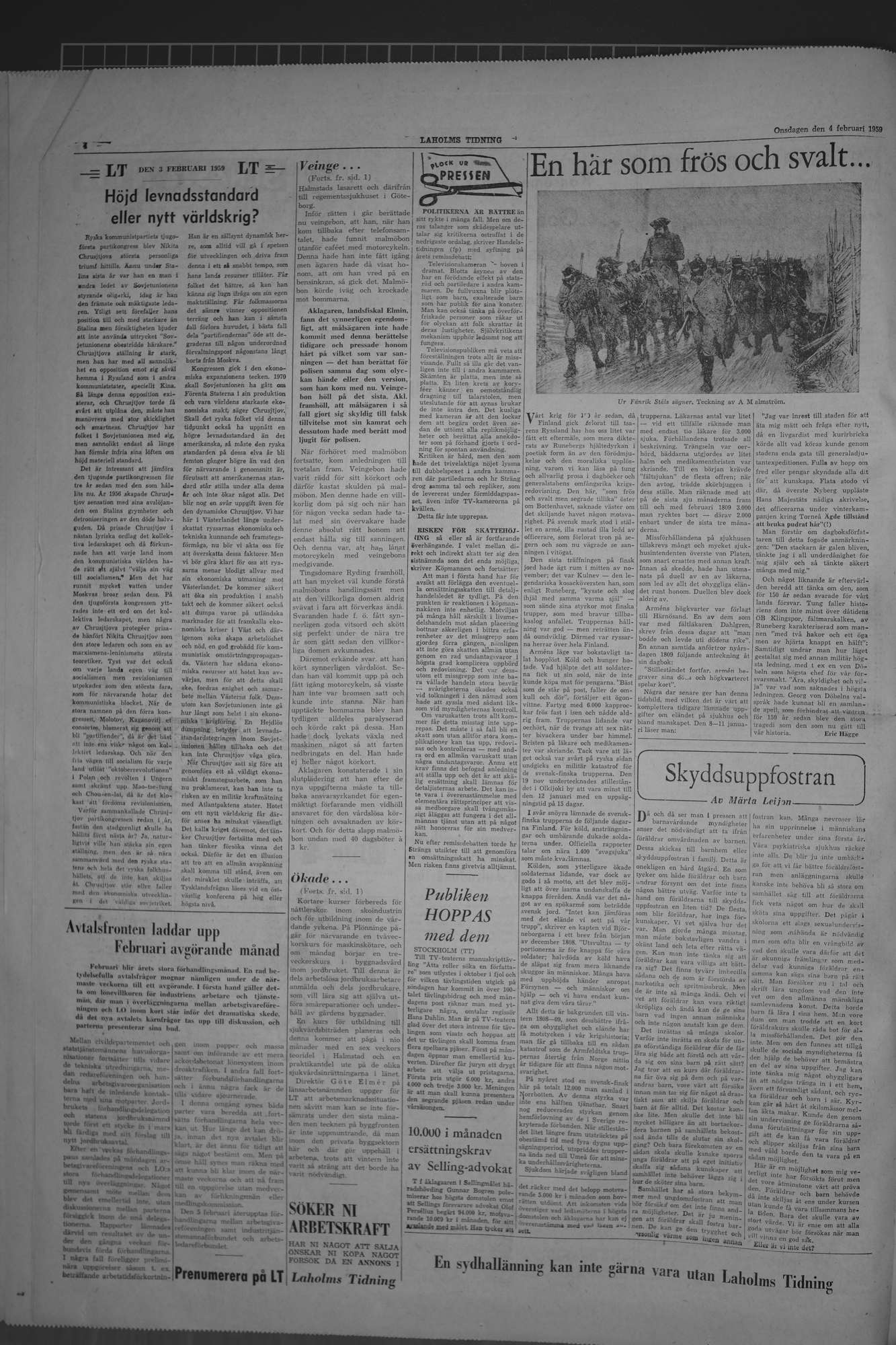 Laholms Tidning Onsdag 4 februari 1959, sida 4