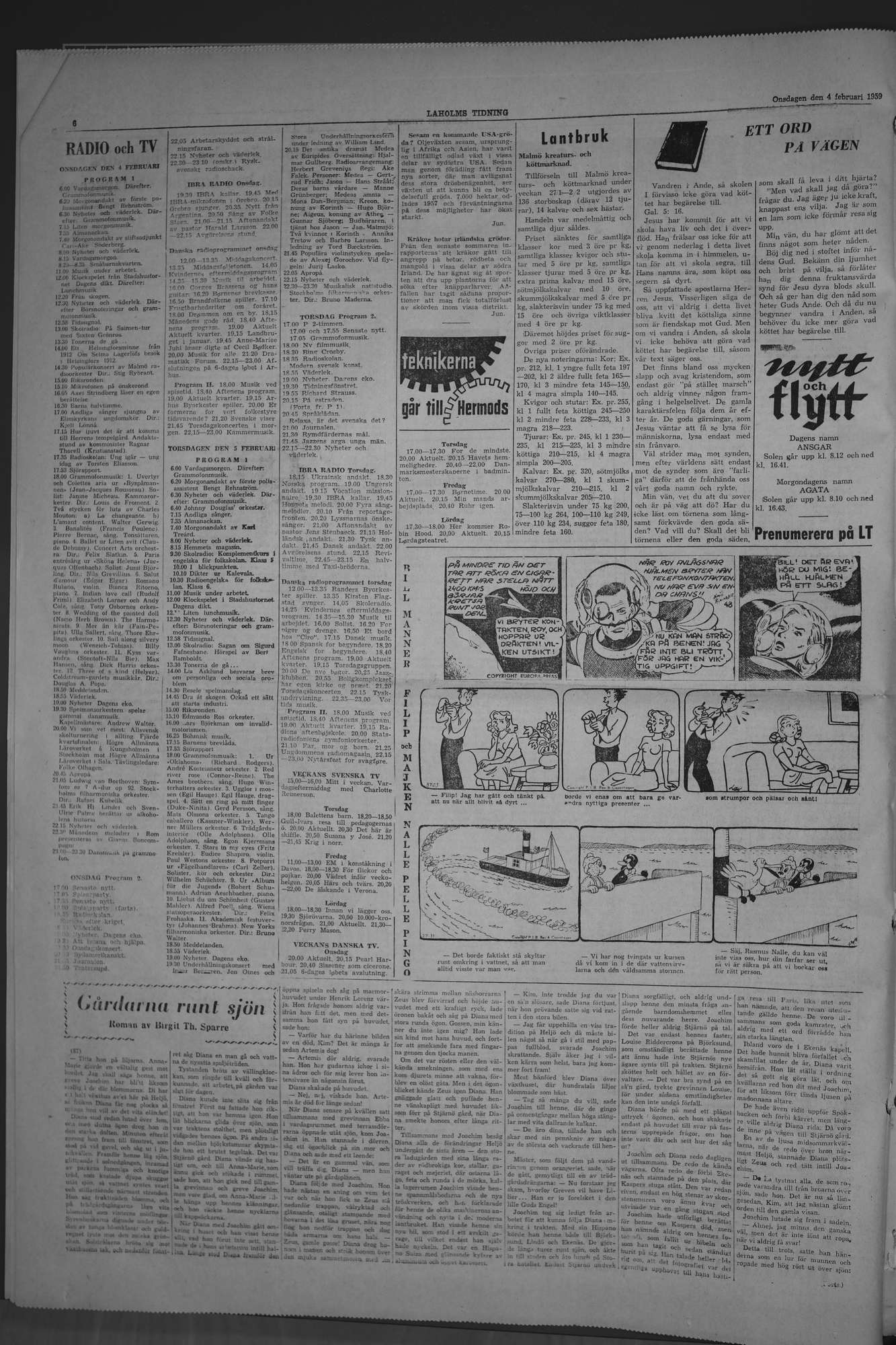 Laholms Tidning Onsdag 4 februari 1959, sida 6
