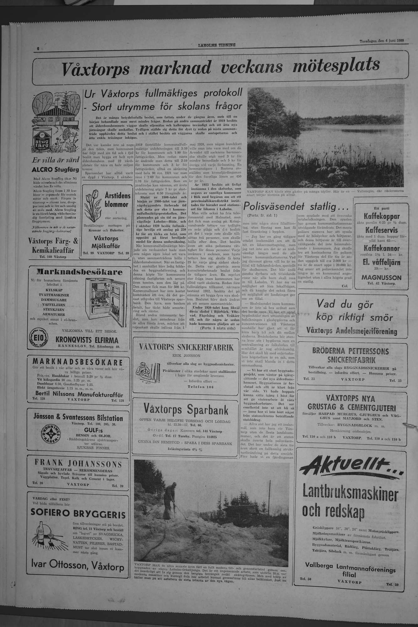 Laholms Tidning Torsdag 4 juni 1959, sida 4