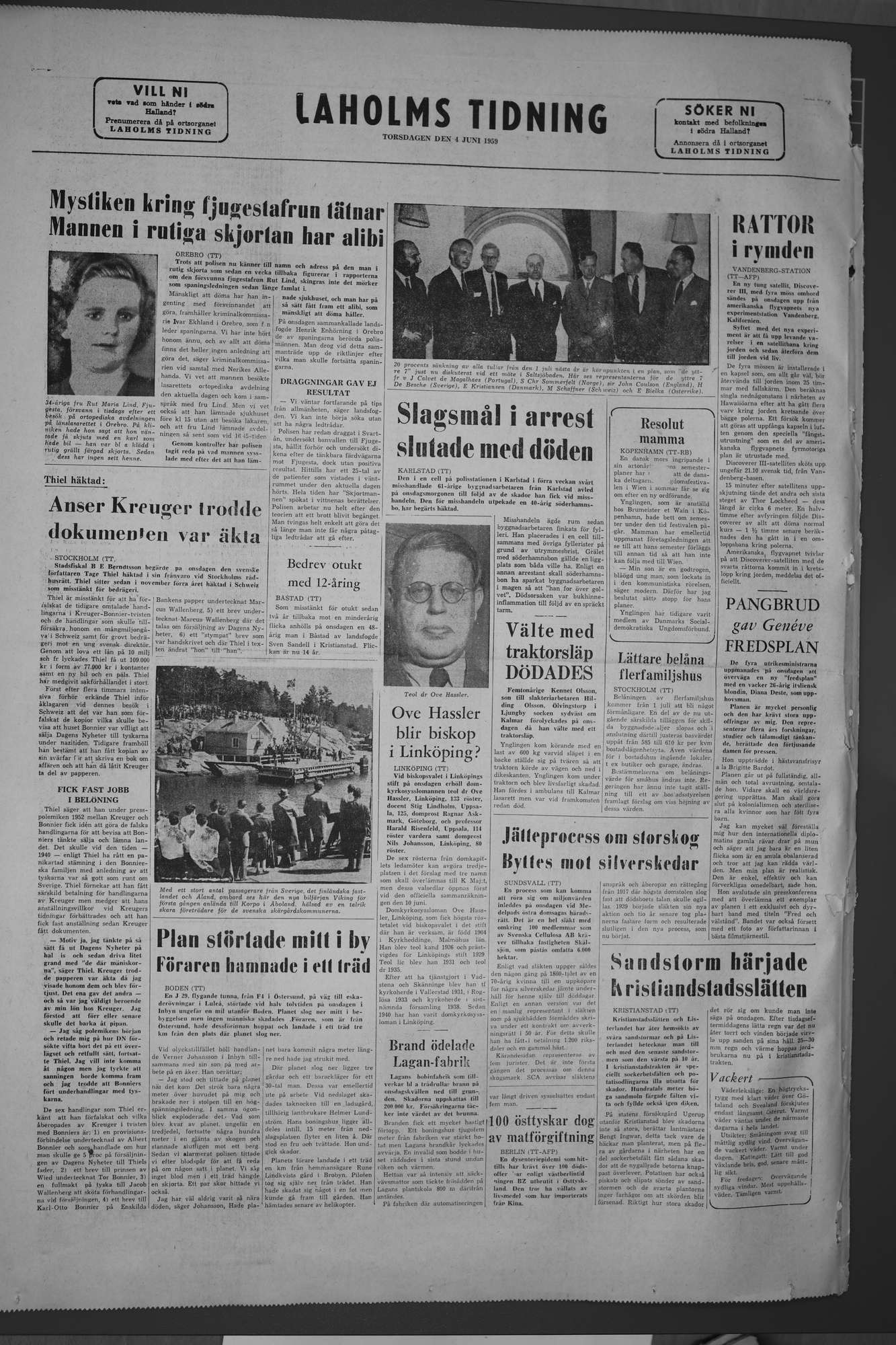 Laholms Tidning Torsdag 4 juni 1959, sida 8