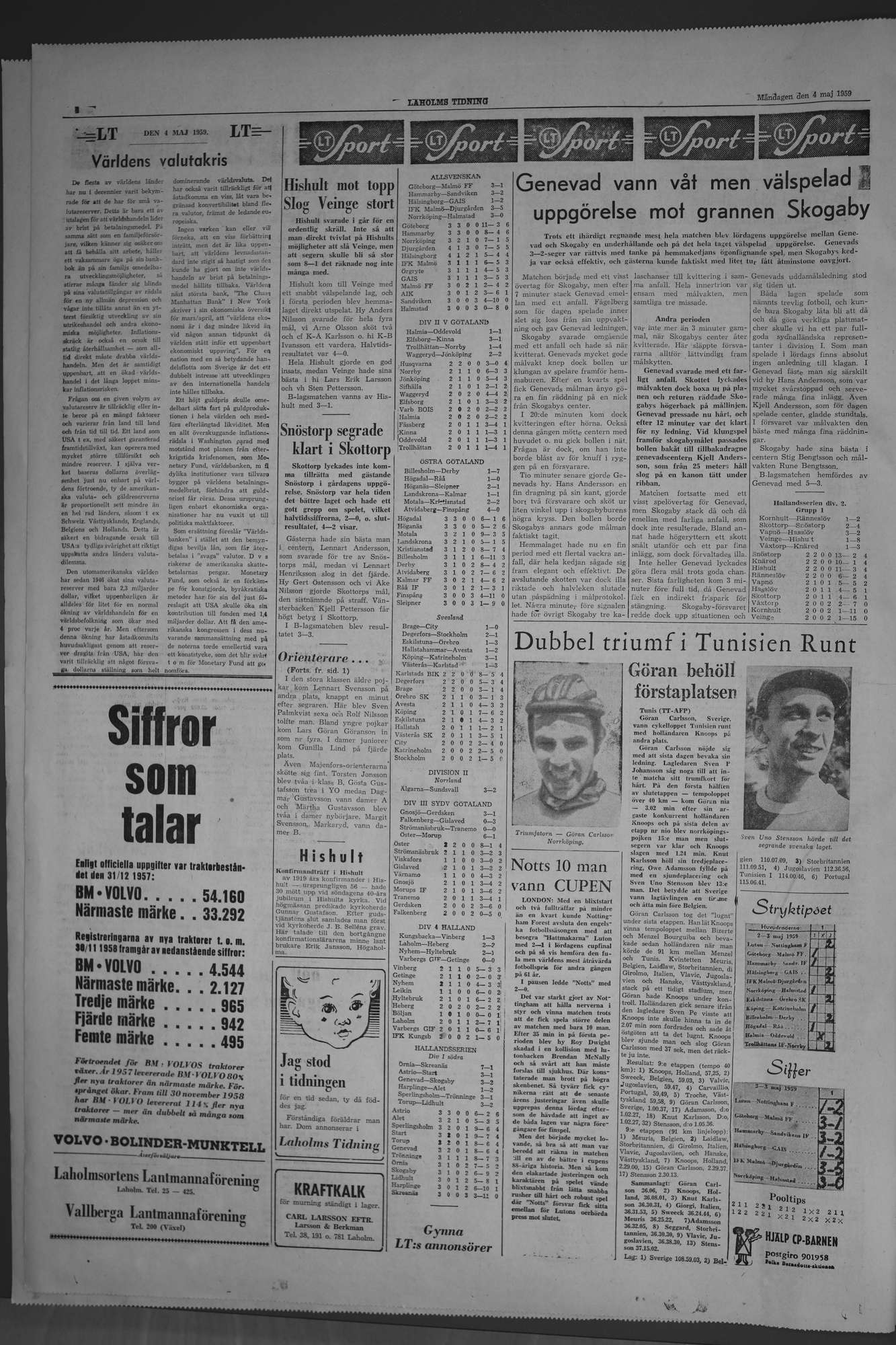 Laholms Tidning Måndag 4 maj 1959, sida 4