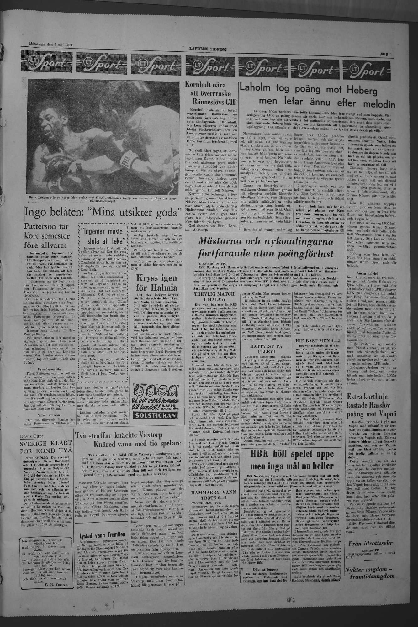 Laholms Tidning Måndag 4 maj 1959, sida 5