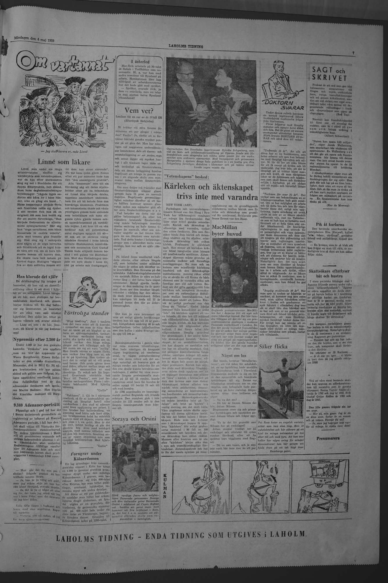 Laholms Tidning Måndag 4 maj 1959, sida 7