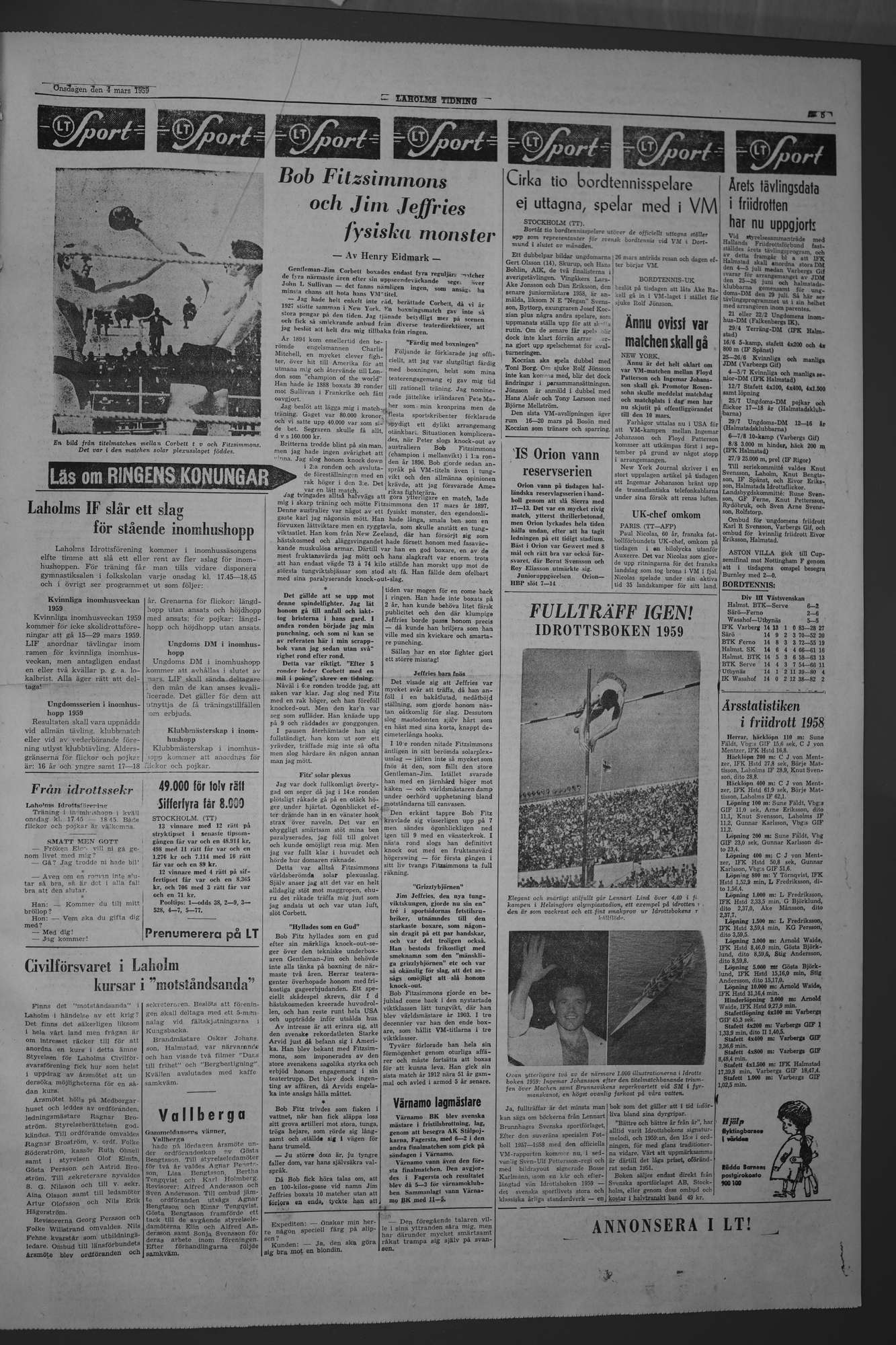 Laholms Tidning Onsdag 4 mars 1959, sida 5