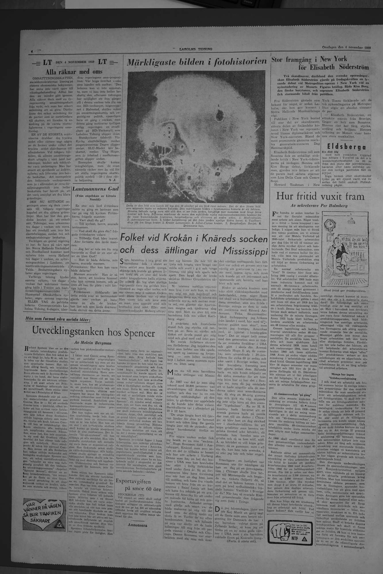 Laholms Tidning Onsdag 4 november 1959, sida 6