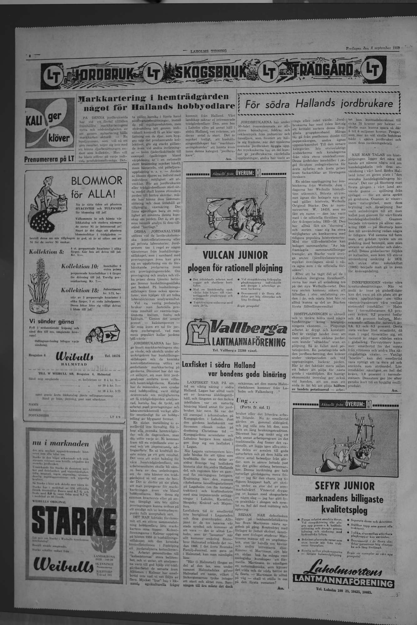 Laholms Tidning Fredag 4 september 1959, sida 4