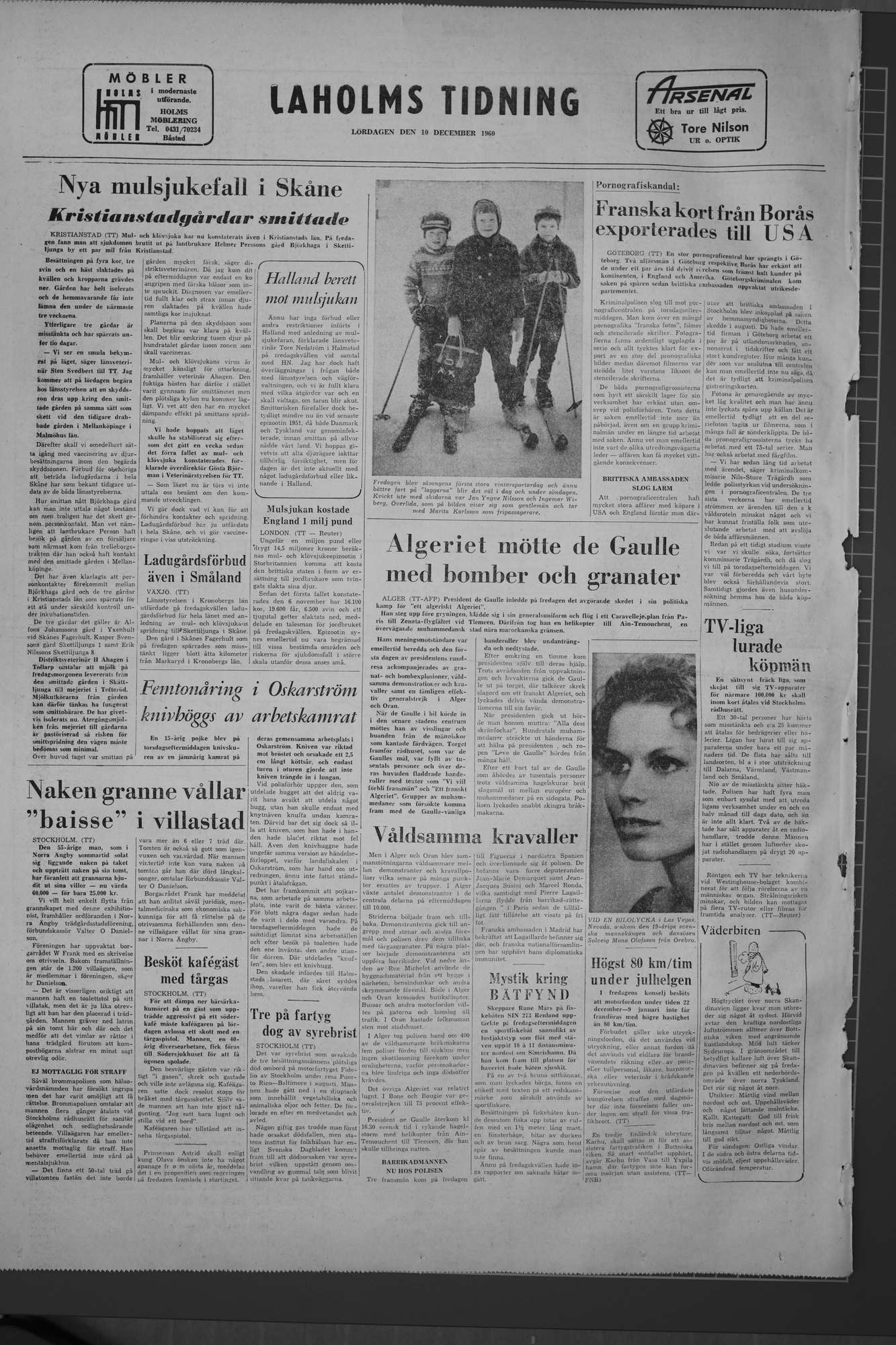 Laholms Tidning Lördag 10 december 1960, sida 8