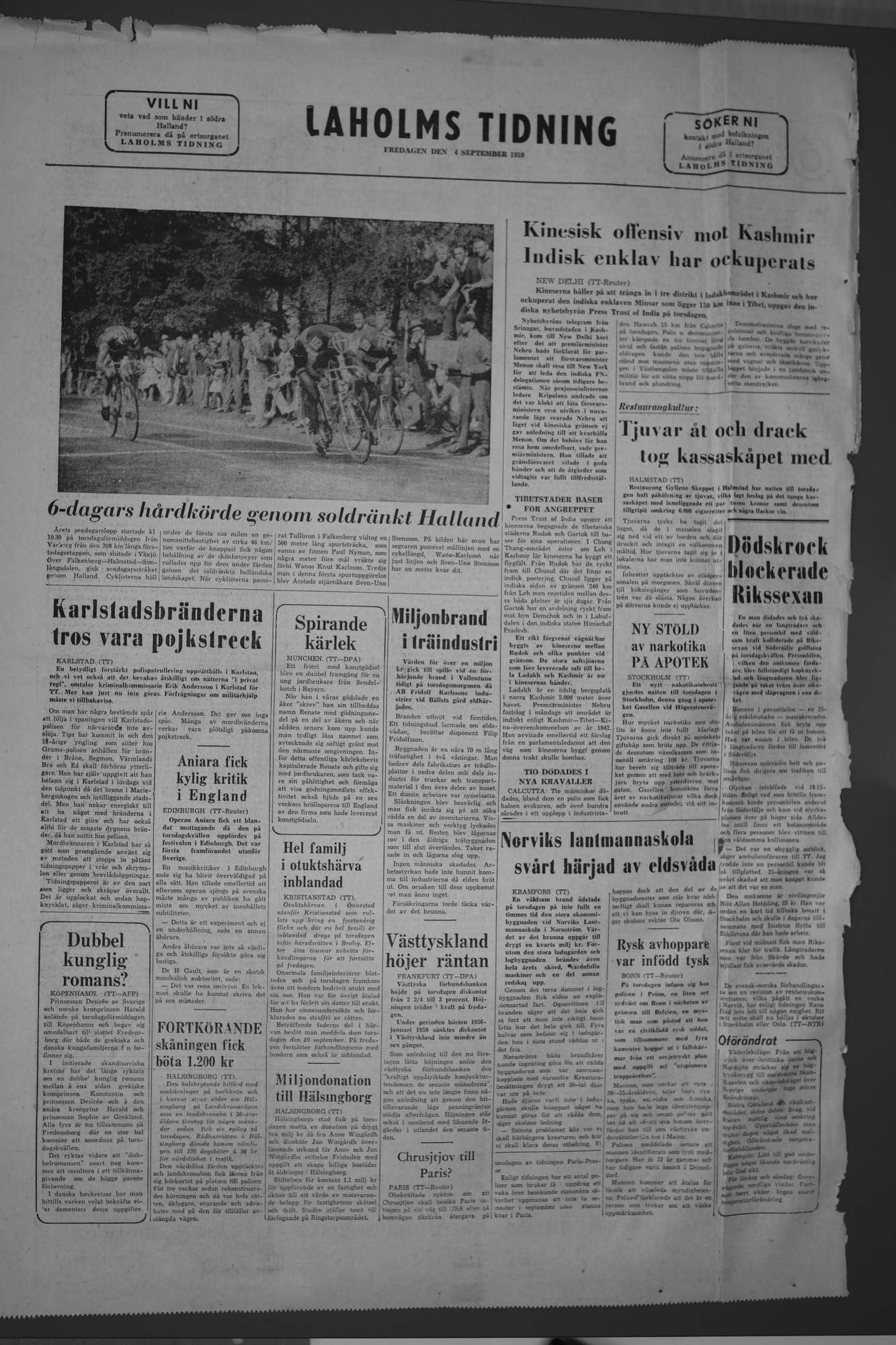 Laholms Tidning Fredag 4 september 1959, sida 8
