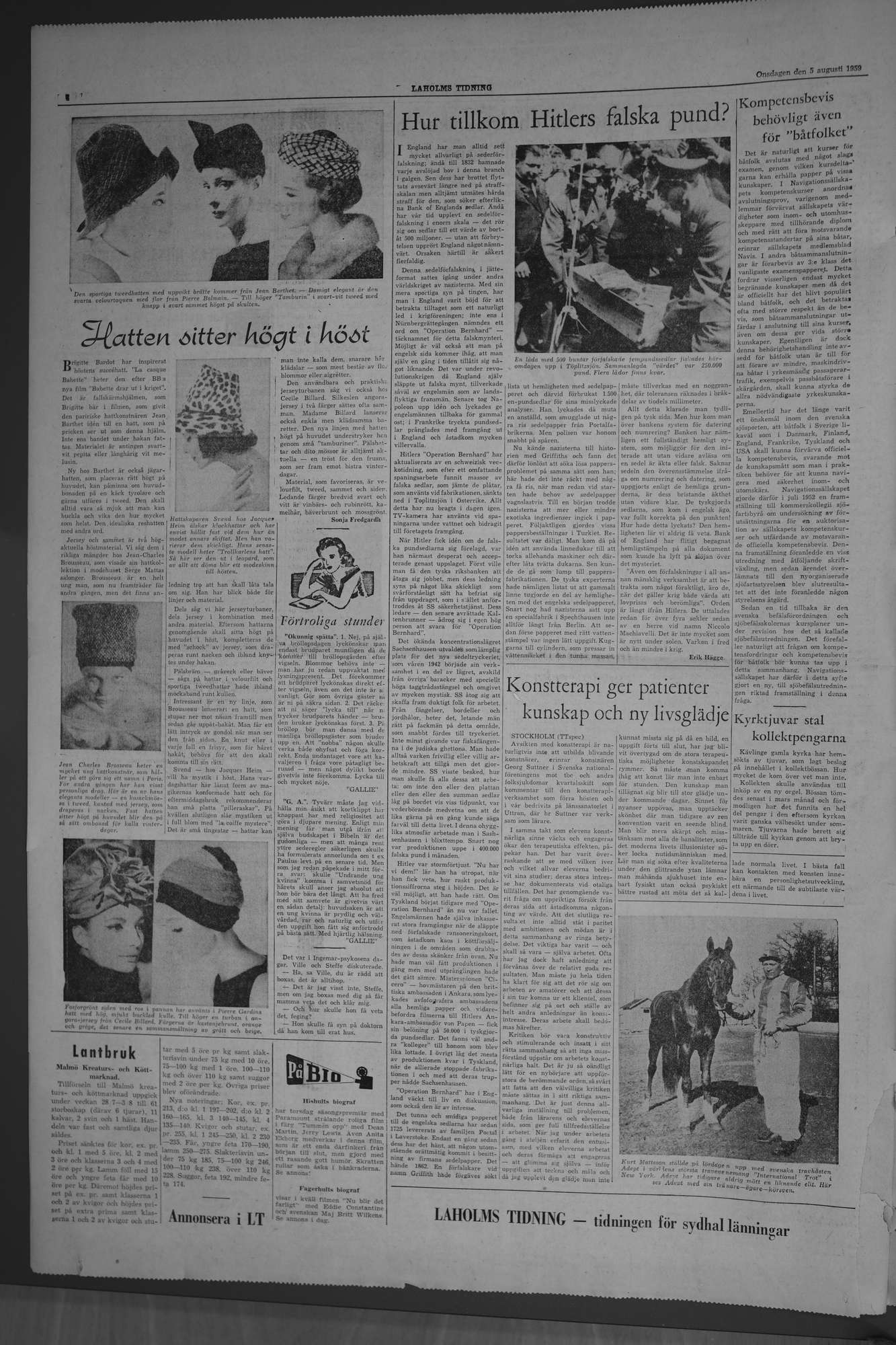 Laholms Tidning Onsdag 5 augusti 1959, sida 4