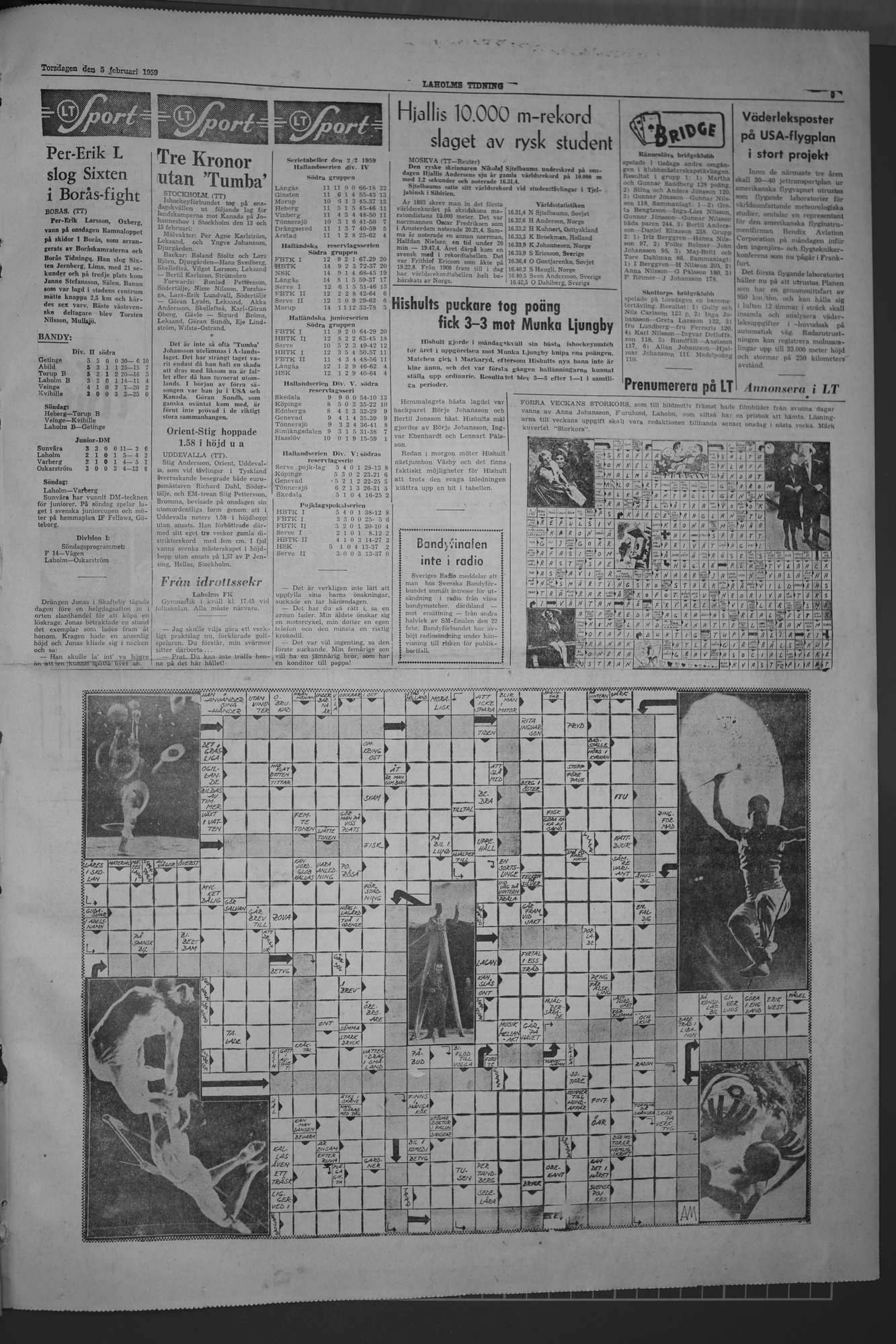 Laholms Tidning Torsdag 5 februari 1959, sida 5