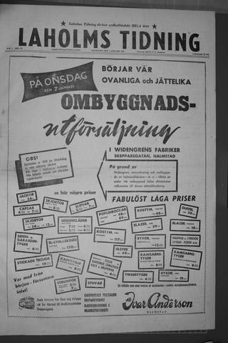 Förstasidan, Måndag 5 januari 1959