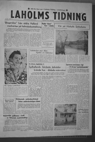 Förstasidan, Tisdag 5 maj 1959