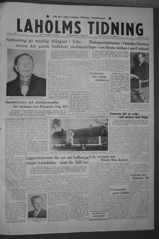 Förstasidan, Torsdag 5 mars 1959