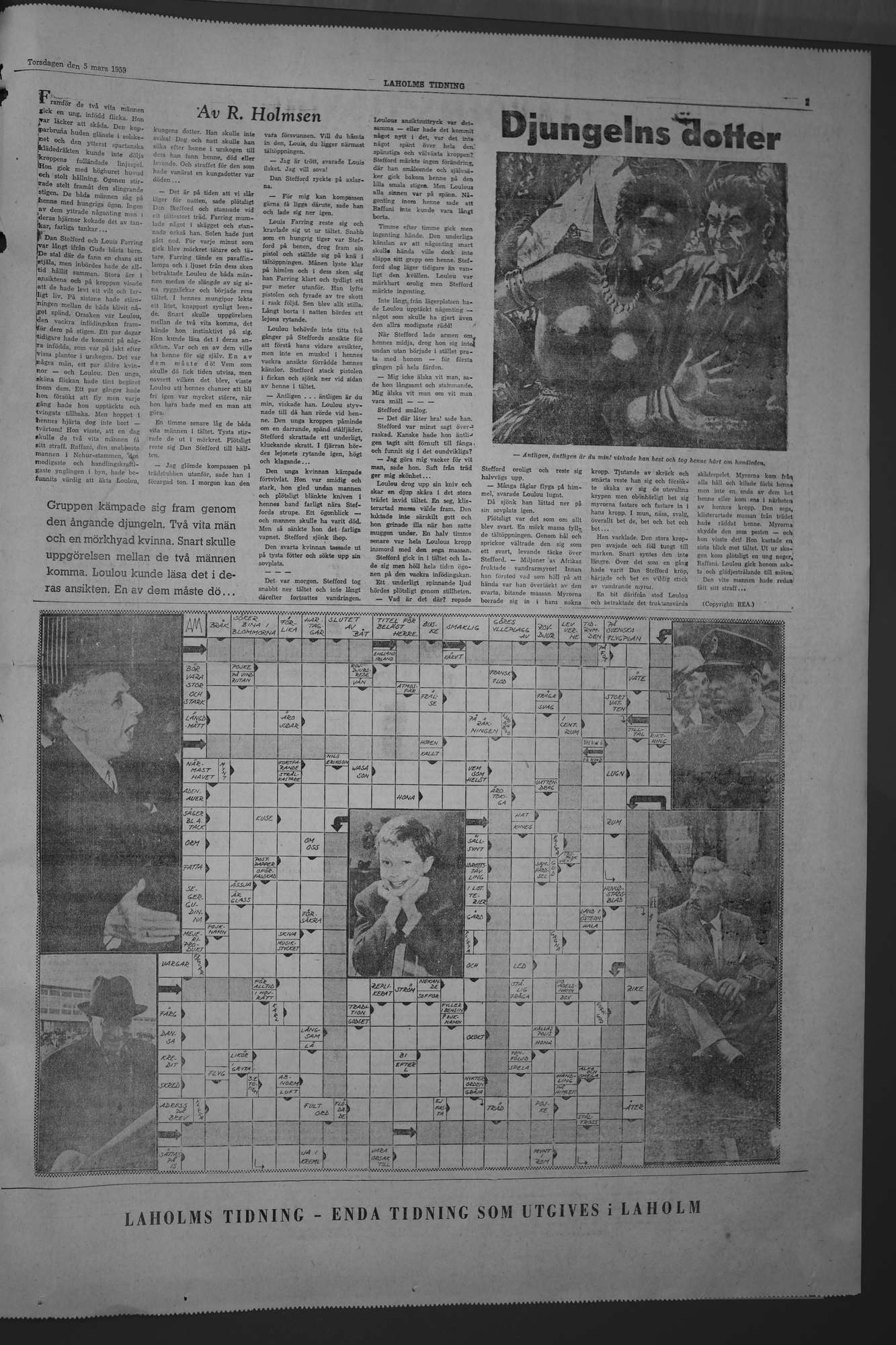 Laholms Tidning Torsdag 5 mars 1959, sida 7
