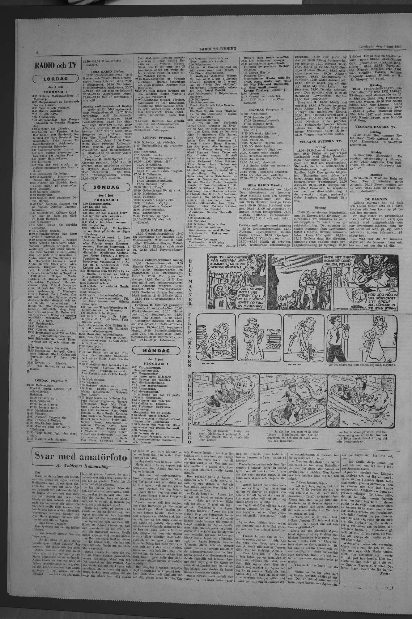 Laholms Tidning Lördag 6 juni 1959, sida 6