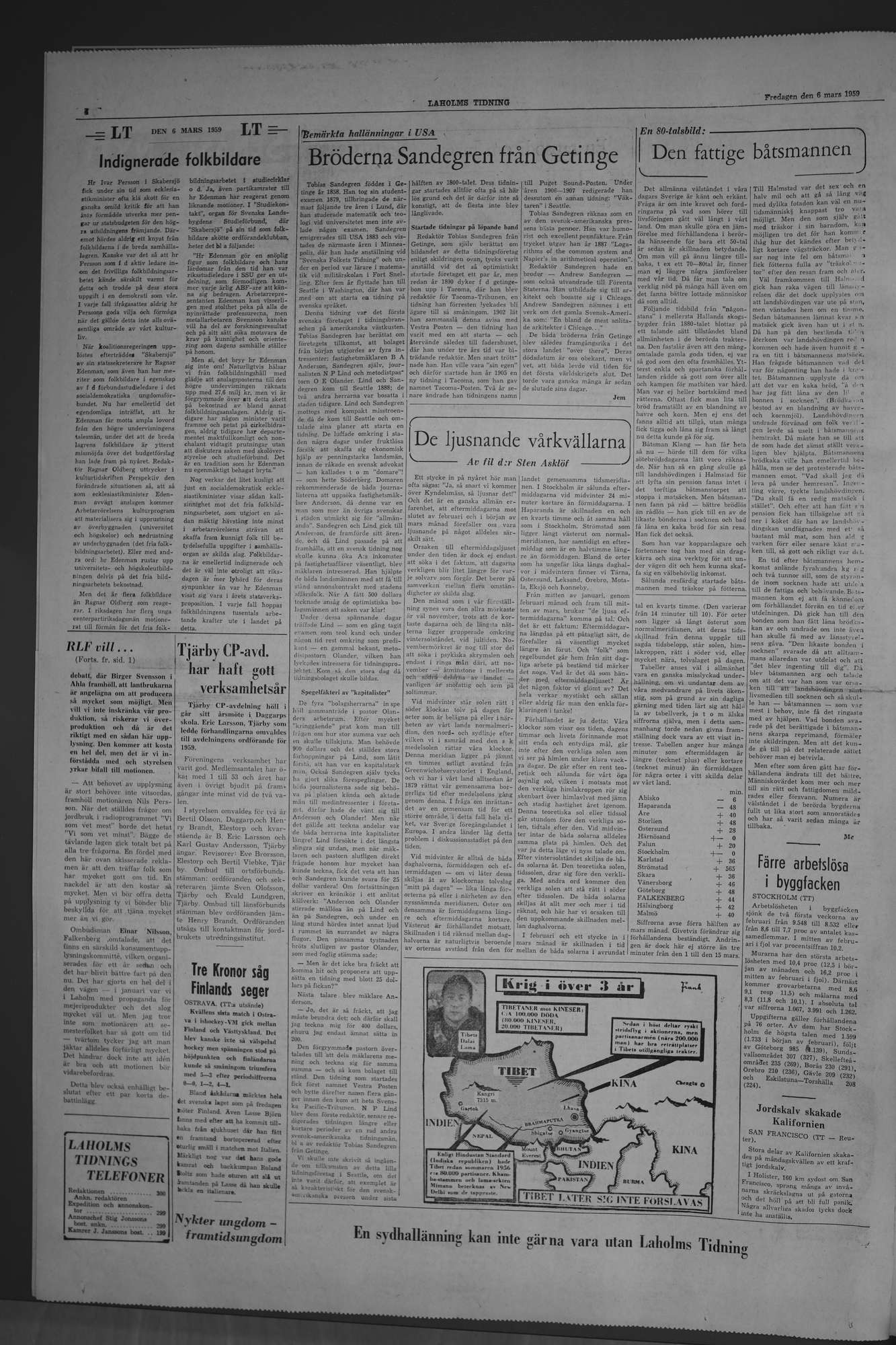 Laholms Tidning Fredag 6 mars 1959, sida 4
