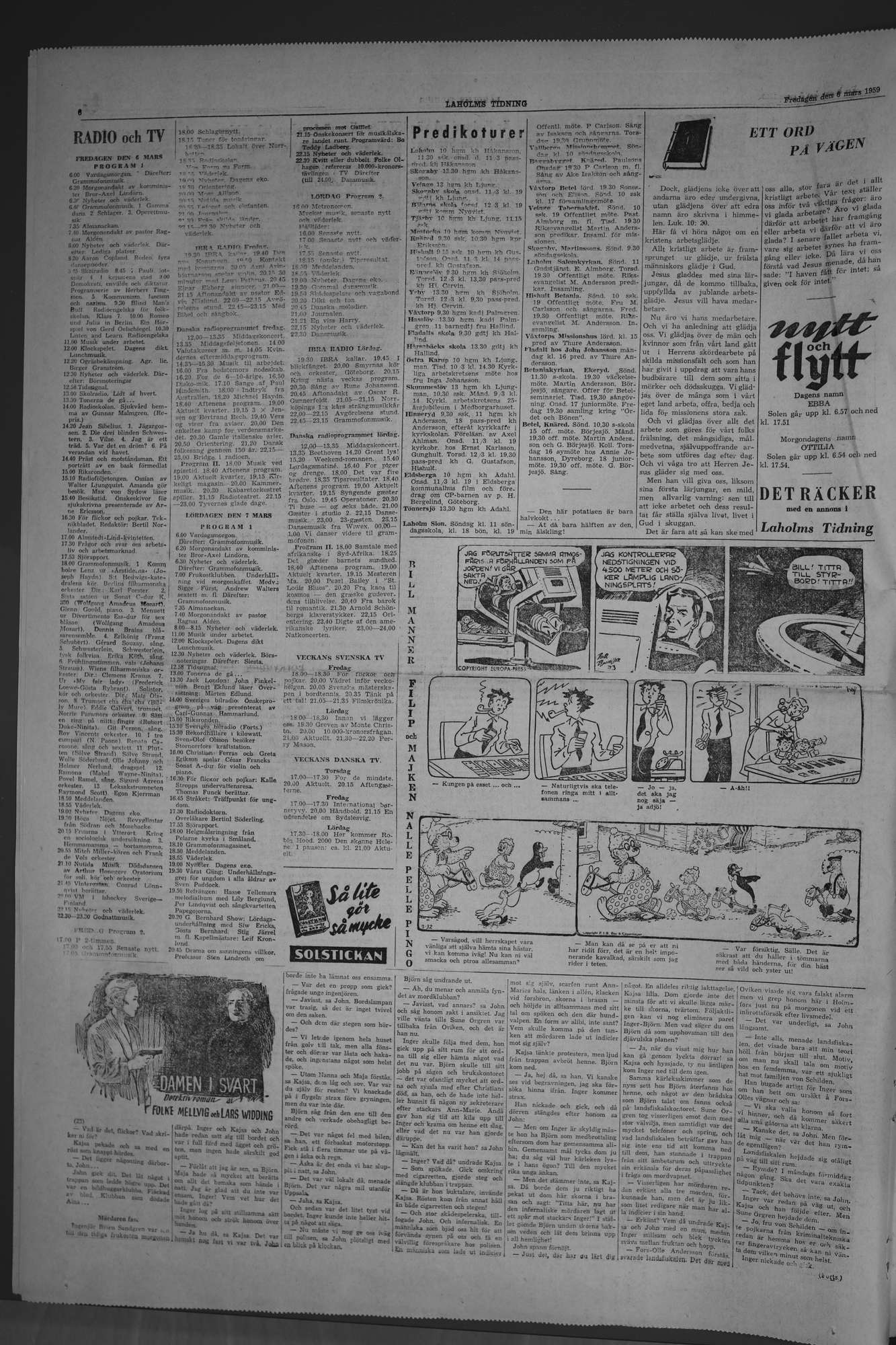 Laholms Tidning Fredag 6 mars 1959, sida 6