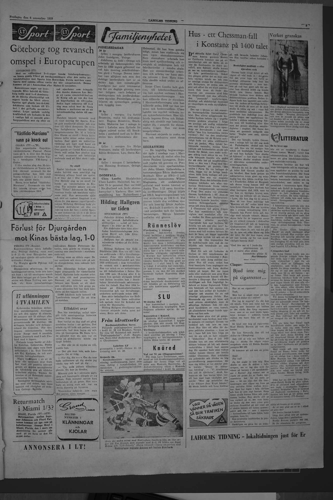 Laholms Tidning Fredag 6 november 1959, sida 5
