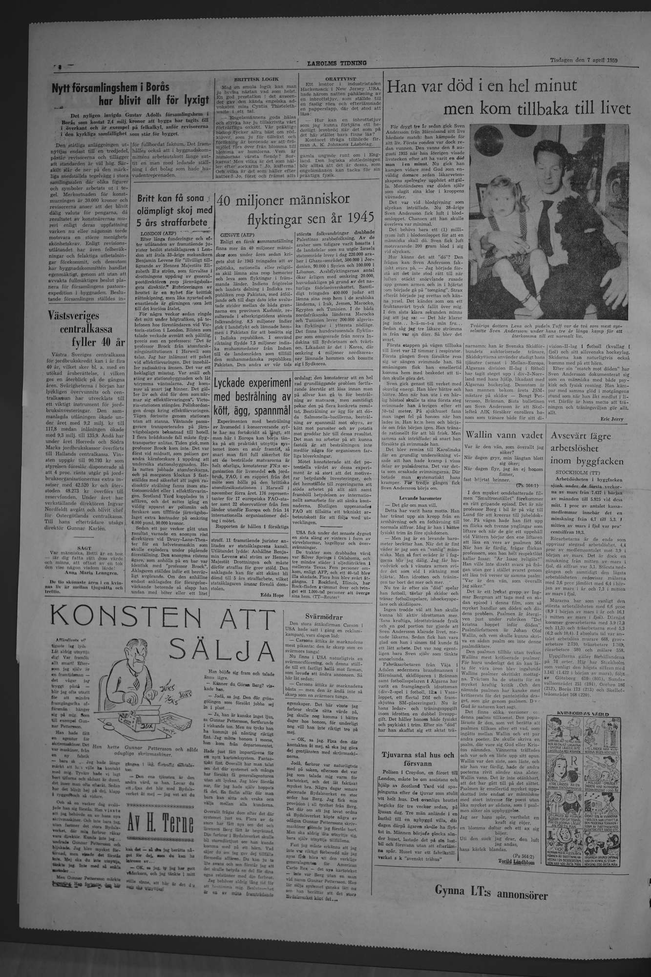 Laholms Tidning Tisdag 7 april 1959, sida 4