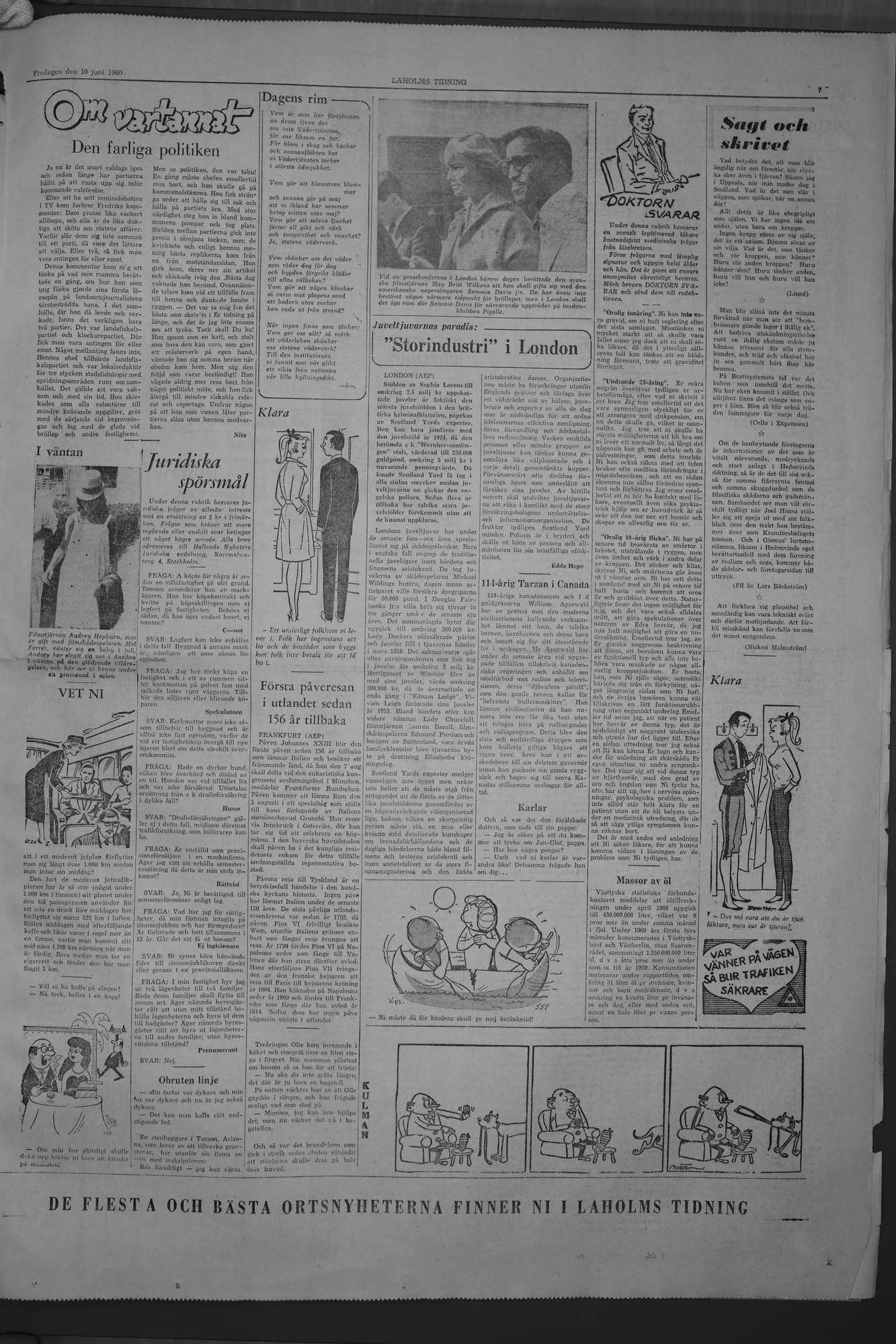 Laholms Tidning Fredag 10 juni 1960, sida 7