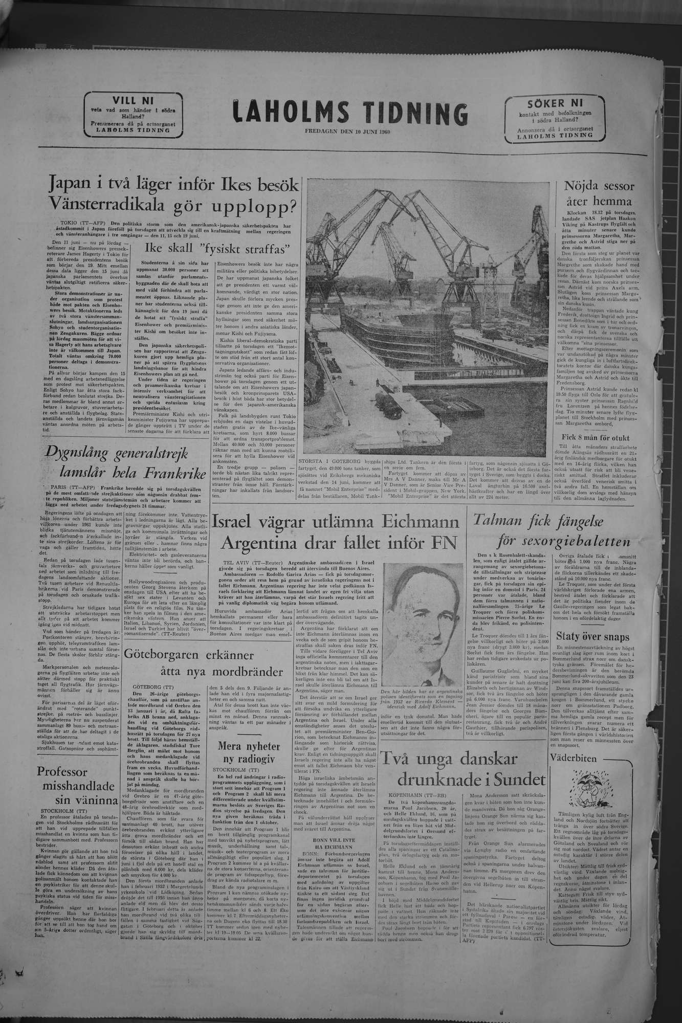 Laholms Tidning Fredag 10 juni 1960, sida 8
