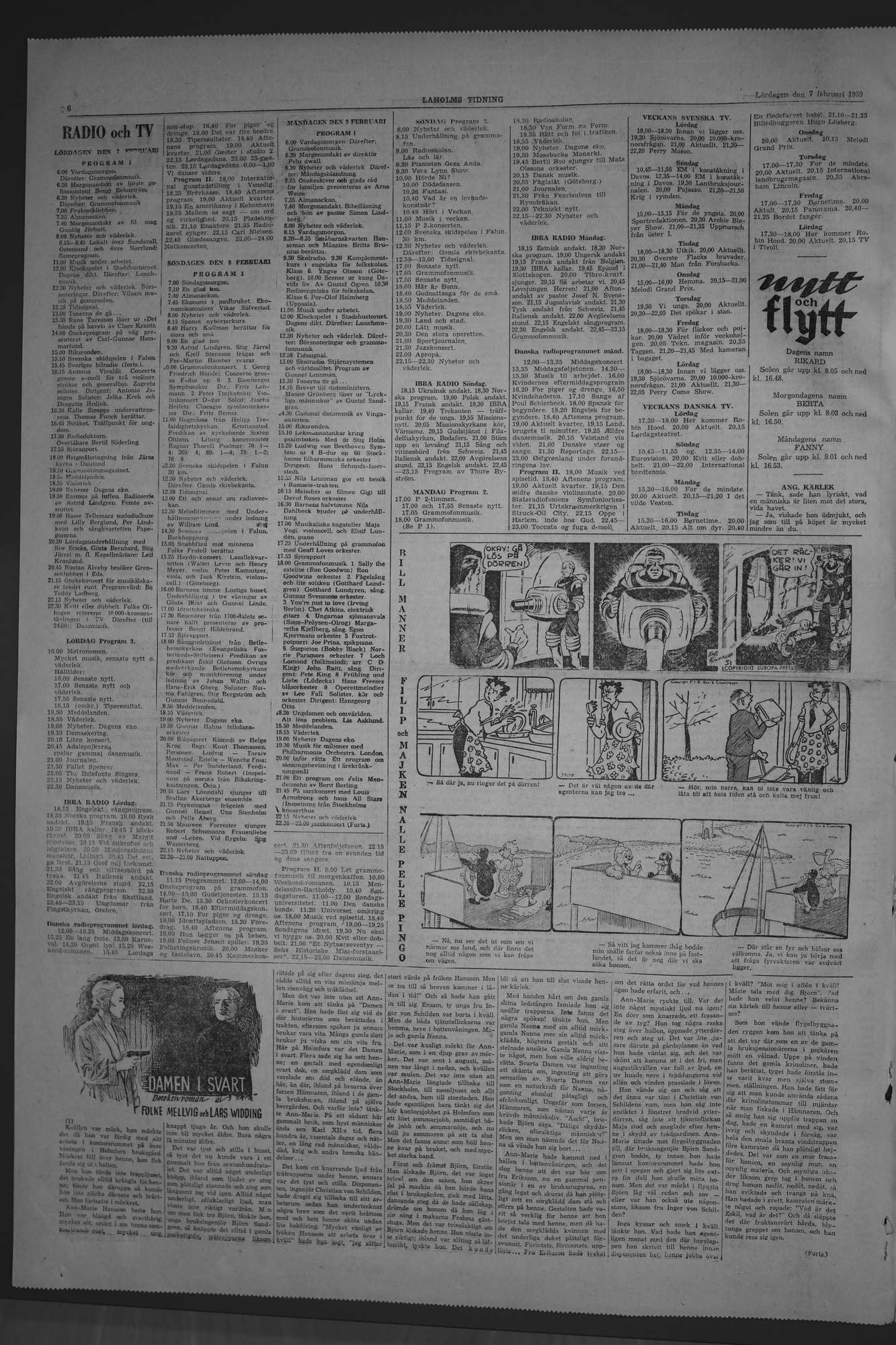 Laholms Tidning Lördag 7 februari 1959, sida 6