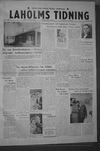 Förstasidan, Lördag 7 mars 1959