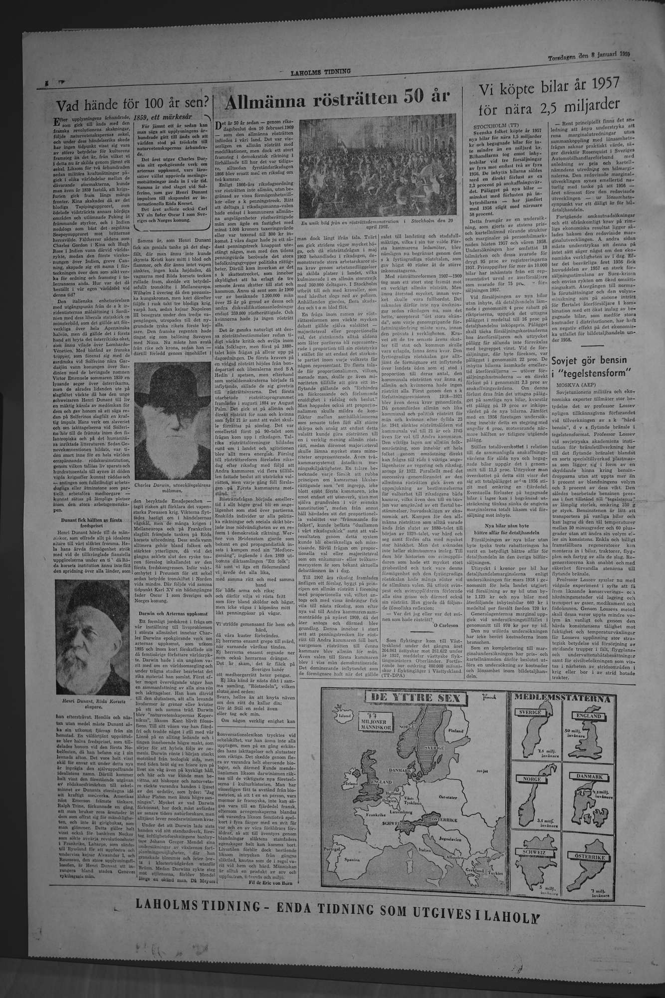 Laholms Tidning Torsdag 8 januari 1959, sida 4