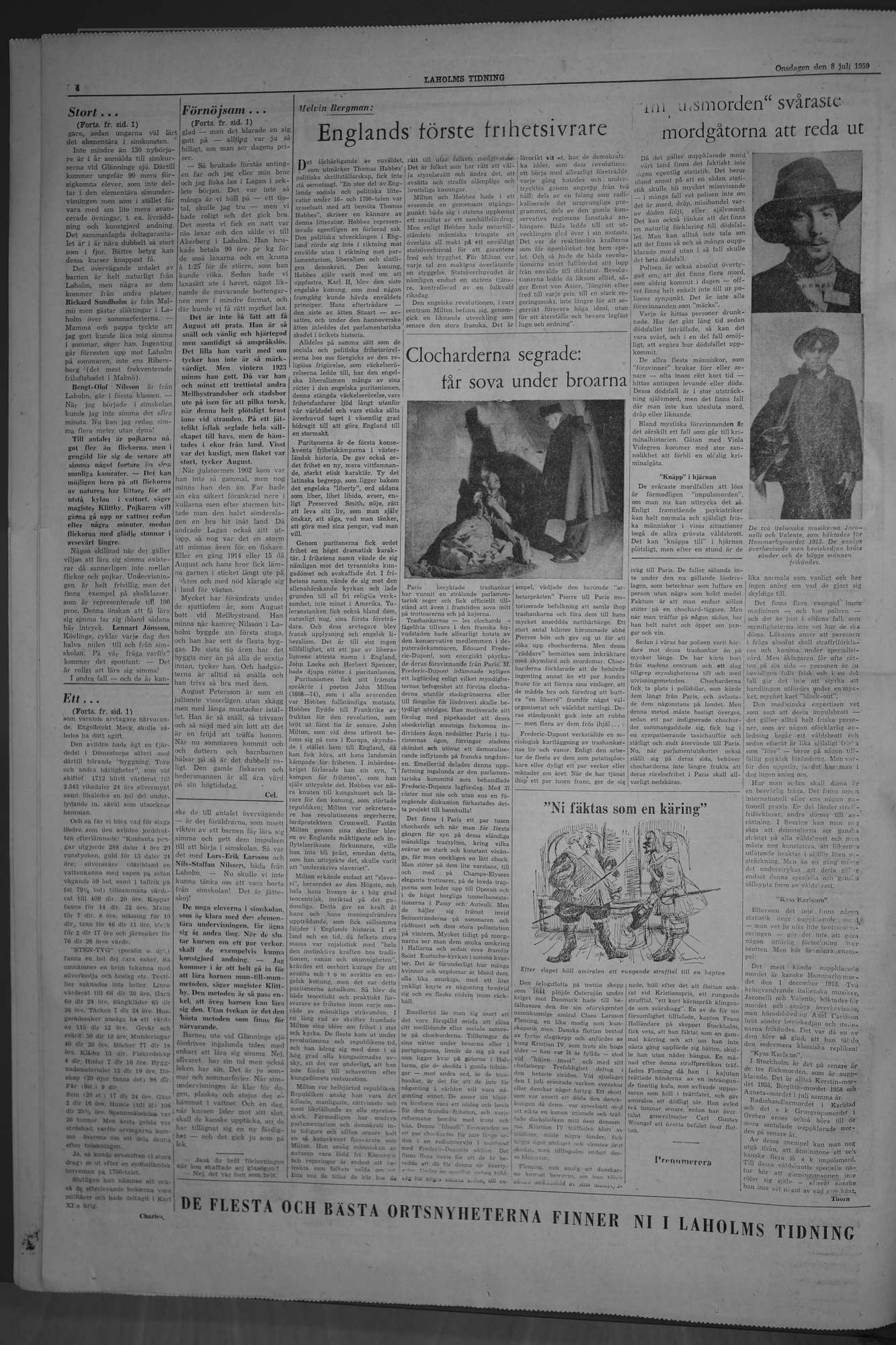 Laholms Tidning Onsdag 8 juli 1959, sida 4