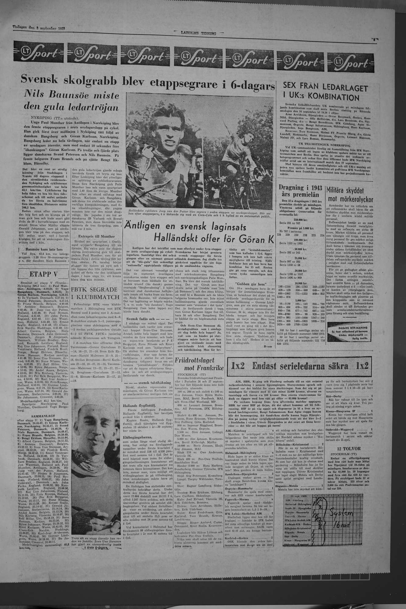 Laholms Tidning Tisdag 8 september 1959, sida 5